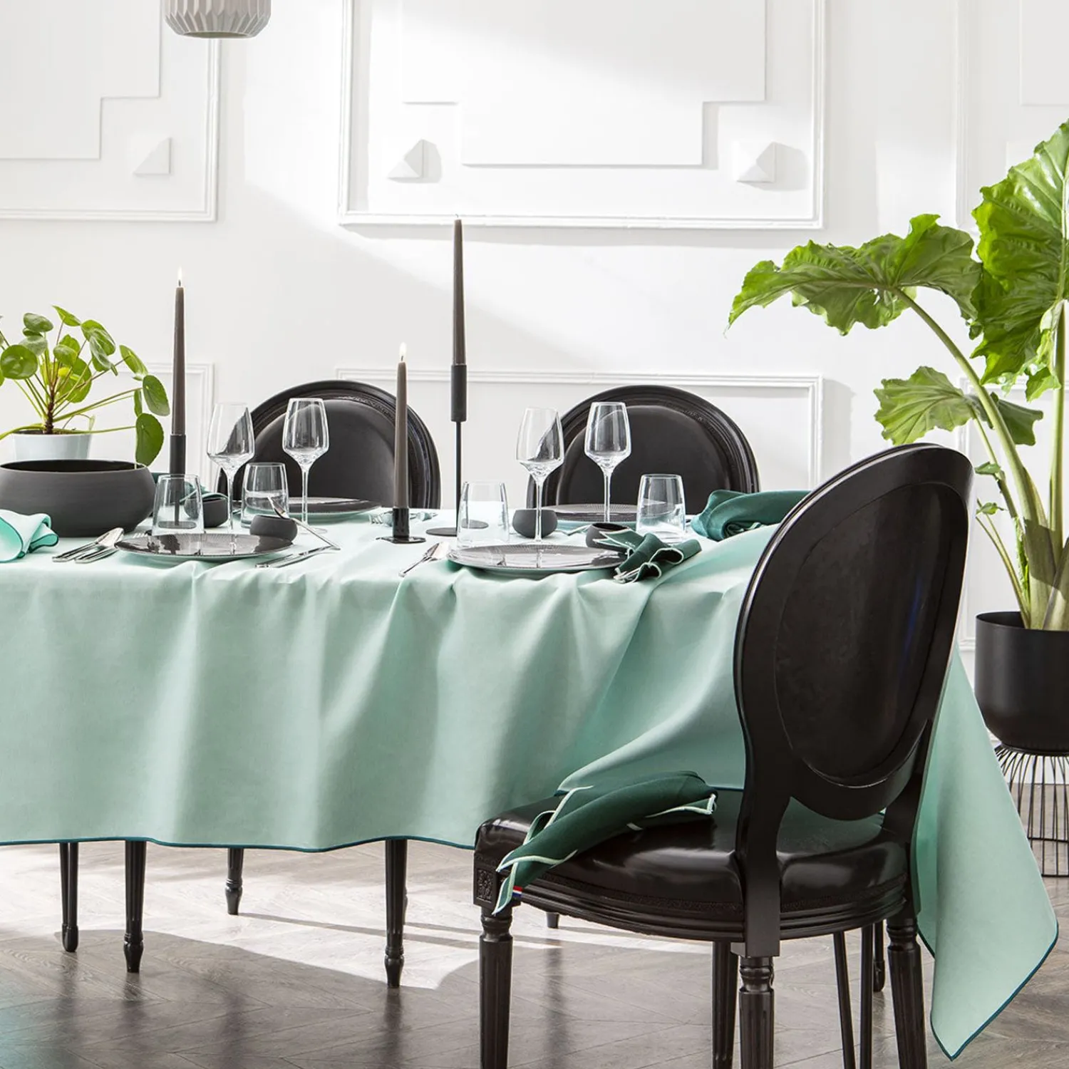 Degrenne Mint Green Cotton & Linen Shades